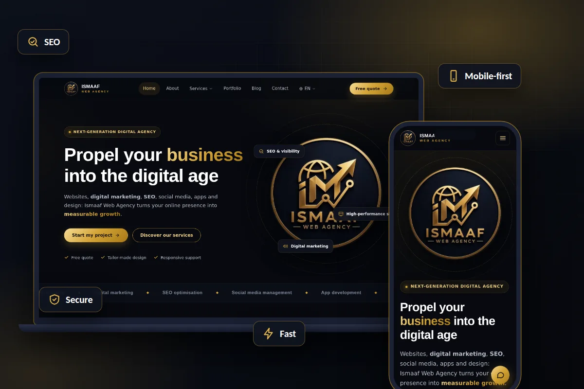 Création de site web — Ismaaf Web Agency