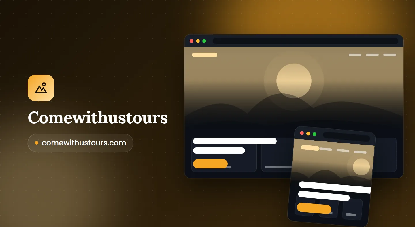 Comewithustours — réalisation Ismaaf Web Agency